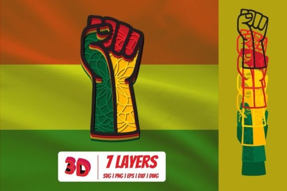 3D Black Pride SVG for Shadow Boxes & 3D SVG Sales