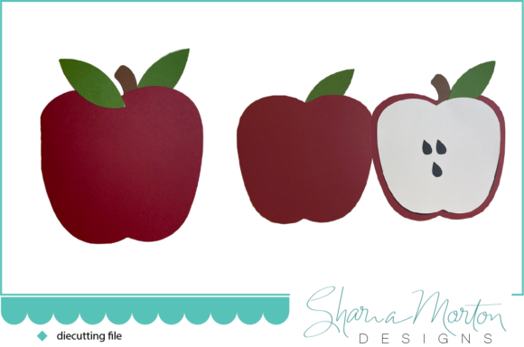 Apple Greeting Card 3D SVG: Shapes for Teacher Gifts