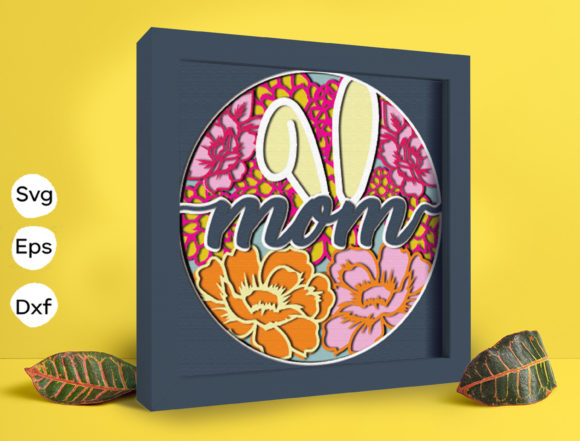 Bunny Mom Papercut Light Box: 3D SVG for Shadow Boxes