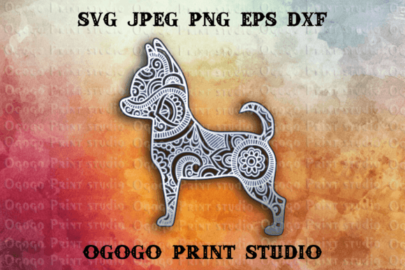 Chihuahua 3D SVG: Layered Mandala Shapes for Crafters