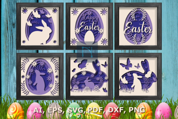 Easter Day Shadow Light Box 3D SVG for Shadow Boxes