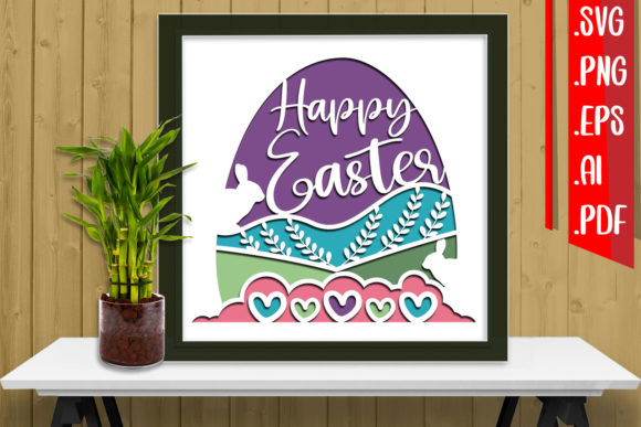 Easter Layered Papercut 4: 3D SVG for Shadow Boxes