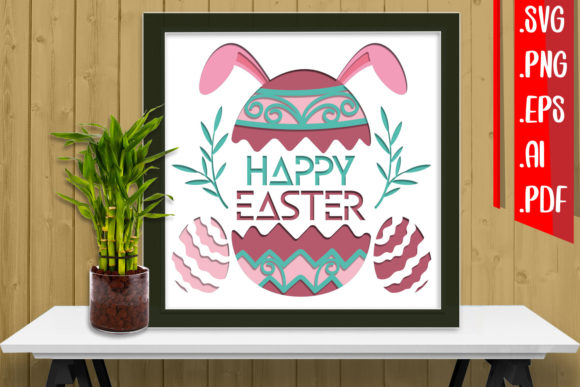 Easter Layered Papercut 7: 3D SVG for Shadow Boxes