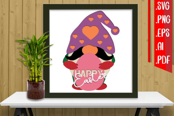 Easter Layered Papercut 9: 3D SVG for Shadow Boxes