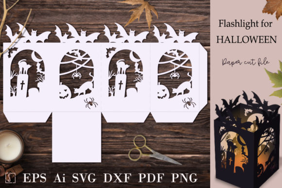 Flashlight for Halloween with Cats SVG Review