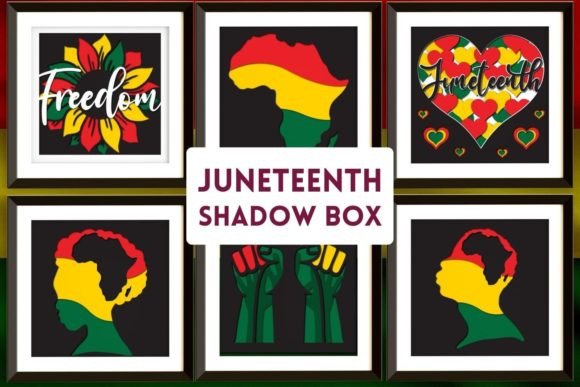 Juneteenth Shadow Box: A 3D SVG for Modern Design
