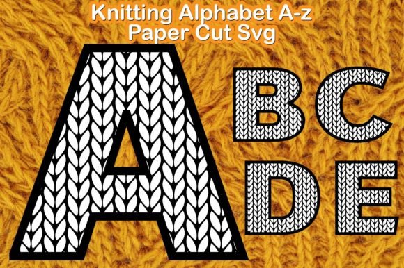 Knitting Alphabet a-z Paper Cut SVG Review