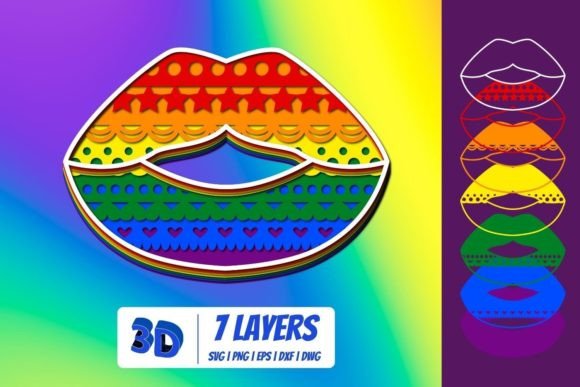 Lesbian Lips: 3D SVG Shapes for Bold Brand Design