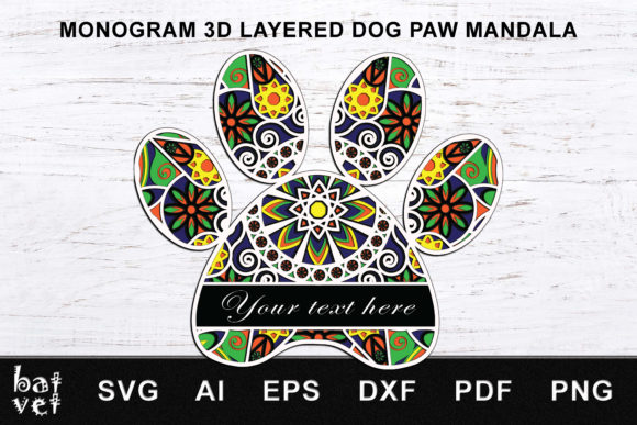 Monogram Dog Paw 3D Layered Mandala Review