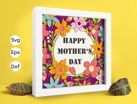 Mother's Day Papercut Light Box: 3D SVG Shadow Boxes