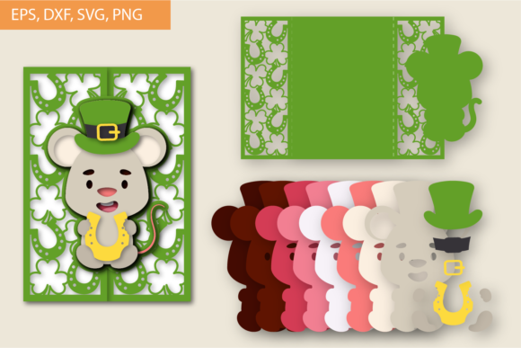 Mouse St. Patrick s Day Card: 3D SVG Review